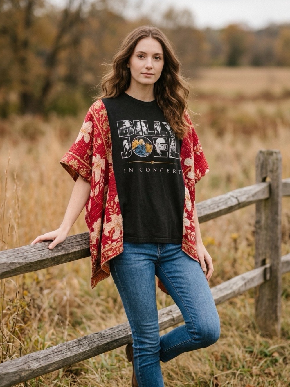 Handcrafted Upcycled Billy Joel Kantha Tunic NWT One Size